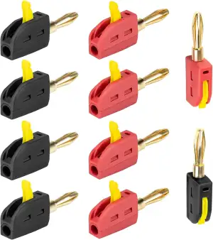 4mm Bananenstecker,10 Stück Bananenstecker Lautsprecher,32A Banana Plug,Bananens
