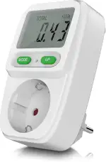 CSL - Stromzähler Steckdose - Energiekostenmessgerät Stromkostenmessgerät - Standby Verbrauchsmessung ab 0,2W - effektive Kostenüberwachung - 3680W - integrierter erhöhter Berührungsschutz