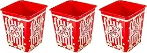 Kigima Popcorn Becher 3 Liter wiederwendbar 3er Set rot