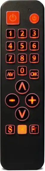 FeinTech FeinControl TV Großtasten-Fernbedienung mit Beleuchtung Universal Infrarot Lernfunktion,...
