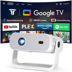[Wielio 2026 Upgrade Google TV Beamer] Natives 1080P, 4K-Unterstützung, 25000 Lu
