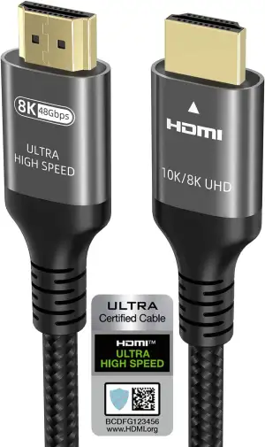 Ubluker 10K 8K 4K HDMI Kabel 48Gbps 2M, Zertifiziertes Ultra High Speed HDMI® Ka