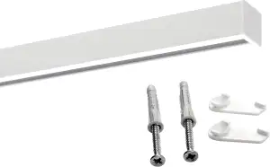 Deco-Raum Gardinenschiene auf Maß Aluminium Innenlauf eckig flach Deckenbefestig