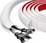 1m Kabelkanal Weiß Selbstklebend,Flexibler Silikon Halbrund Kabelkanäle,Kabelabdeckung Cable Hider,Kabelschacht zum Verstecken für 2-3 Kabeln geeignet für Zuhause oder Büro (27×15 mm)