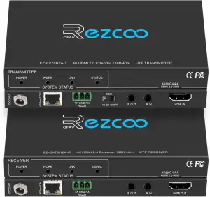 ROFAVEZCO HDMI Extender über Ethernet 4k 60Hz unkomprimierte 18G/BPS über Single
