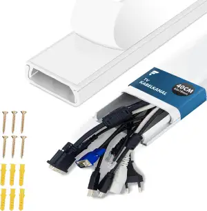 TV Kabelkanal 0.4m – PVC Kabelschacht zur Kabelabdeckung Wand, 1~10 Kabel Verste