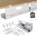 Premium Kabelkanal Schreibtisch – Ideales Schreibtisch Kabelmanagement, Kabelwanne, Tisch Kabelfü...