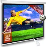 Motorleinwand SlenderLine 180 x 180cm (BxH) - 1:1 Format - 2D/3D - Full-HD - 4K Ultra HD - Beamer Leinwand inkl. Funkfernbedienung