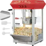 VEVOR Popcornmaschine Popcornautomat Popcorngerät 850 W, 8 oz Kessel für 48 Tassen pro Ladung, Po...