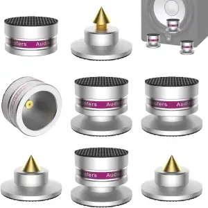 Tertullus 4 Stück Höhenverstellbar Subwoofer Spikes Lautsprecher Spikes Absorbs 