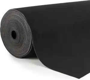 Auto Dachhimmel Stoff - Dachhimmel Reparatur & Innenverkleidung Auto - Autohimmelstoff Meterware - Flexibler 2-Schicht Gewebe für PKW, Wohnmobil, 240g/m² (Velours Schwarz, 100 cm x 180 cm)