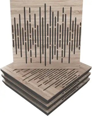 4er-Pack – Schallabsorptions-Diffusions-Akustikpaneel | 50x50x5cm | Absorption –