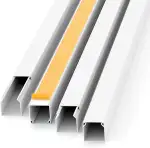 Kabelkanal Selbstklebend Weiss 1m (10 Stk. - 12x12mm klein) - 10m Kabelkanäle mit Schaumklebeband...