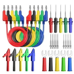 30 Stück Bananenmultimeter-Prüfkabel-Set Stapelbares 4mm Bananenstecker-Prüfkabe