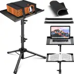 CAHAYA Beamer Ständer Projektor Halterung Multifunktionaler Bodenständer für Laptop Ständer Projektor Kamera mit verstellbarer Höhe für Outdoor-Filme, Computer CY0331-1