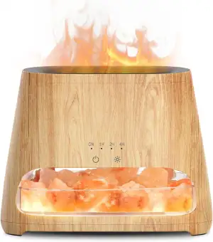 SALKING 2-in-1 Aroma Diffuser & Salt Range Pakistan Leuchte, Flammeneffekt Diffu