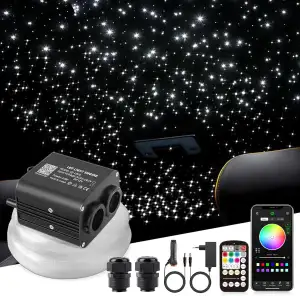20W Twinkle Sternenhimmel Auto, 400pcs of (0.75+1.0+1.5mm)*3m Sternenhimmel Glas