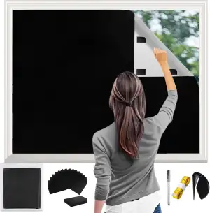 Fenster Abdunkeln & Verdunklung, Verdunklungsfolie mit Nano Saugnapf | Wieder Verwendbar |, Hitze...