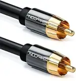 deleyCON 2m Subwoofer Kabel - Cinch RCA Digitales Koaxialkabel - Vergoldete Stecker - Audio Kabel...