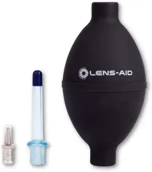 Großer Power Blasebalg mit Zwei Düsen zur Reinigung von Objektiv, Kamera, Sensor, DSLR, Tastatur, Optik, extra stark, viel Druck Lens-Aid Air Blower (einzeln)