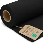 Stoff Meterware Baumwollstoff 0.5 M x 160 cm - Stoffe zum nähen aus reine baumwolle fabric futterstoff dekostoff für patchwork canvas und sewing nähstoff Oeko-Tex 2. Schwarz