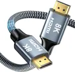 8K HDMI 2.1 Kabel 10m, HDMI Kabel Hoch Geschwindig 48Gbps 8K@60Hz 4K@120Hz 2.2/2.3 für Dolby eARC HDCP HDR, Kompatibel mit HDTV, Laptop etc