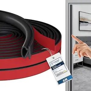 Türdichtung Dichtungsband Selbstklebend 6M – Gummidichtung für Türen & Fenster, 