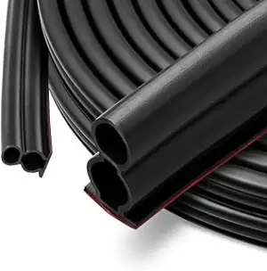 Türdichtung Dichtungsband Flexibel, 10mmx15mm Gummidichtung Türrahmen Selbstkleb