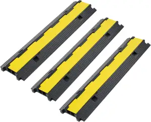 CREWORKS Kabelbrücke Boden Kabelbrücken 3 Stück 2 Kanal Überfahrschutz für Kabel
