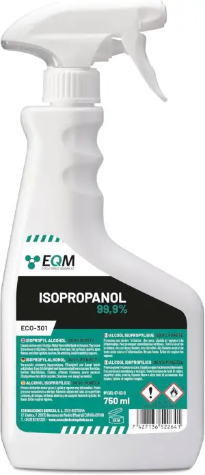 EQM - ECO-301 - Isopropanol - Isopropylalkohol 99.9% - 750 ML - Reinigung von el