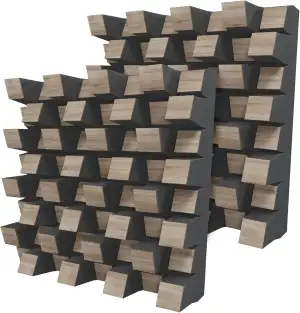 2er-Pack – Akustikdiffusor | 2D-Diffusor | Größe: 50 x 50 cm | Reflexion – Diffu