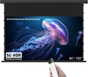 Tab-Tension Motorleinwand – ALR Hochkontrast Leinwand, HiViGrey Cinema 5D HDR (G