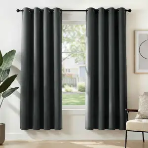 Deconovo Gardinen Blickdichte Vorhänge Verdunklungsvorhänge 2er Set H175 x B140 cm Wohnzimmer Cur...