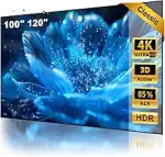 Beamer Leinwand 100 Zoll ALR für Ultrakurzdistanz Projektor, Fixed Frame 16:9 Wandmontage, PET Cr...