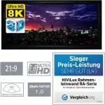 Rahmenleinwand 6cm Rahmenstärke Tuch: HiViWhite Cinema 1,0/8K/4K/3D/auch für UST (21:9 115Zoll Bild:269x115cm)