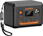 POWKEY Tragbare Powerstation, 30000mAh Laptop Powerbank 96Wh LiFePO4 Akku, Solar Power Station mi...