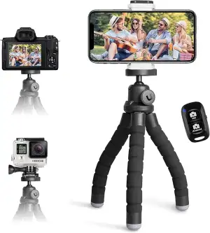 UBeesize Handy Stativ, Mini Stativ für Smartphone und Kamera, Tripod Ständer mit