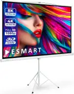 ESMART Professional MISATI Stativ-Leinwand 260 cm Bild 244 x 137 cm (110") 16:9 | Heimkino Beamer Projektionsleinwand Stativ Leinwand LCD LED