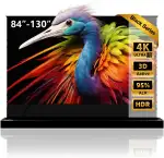 ALR CLR Beamer Leinwand für UST Ultrakurzdistanz-Projektor, motorisiert & elektrisch bodenstehend, 95% Umgebungslicht abweisend, 4K/8K UHD Laser-TV-Leinwand, 100 Zoll, Keine Montage