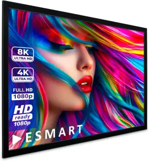 ESMART Professional MIRALE Tageslicht-Rahmen-Leinwand GRAU [Größenauswahl] 266 x 149 cm (120") 16...