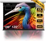Elektrische Rollo-Leinwand ALR für Ultrakurzdistanz Beamer, 120 Zoll, 95% Deckenlicht abweisend, Motorisiert Ausziehbar (Roll-Down), 4K/8K UHD, Decken- oder Wandmontage, Heimkino B