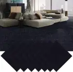 30 Stück Teppichfliesen 30x30 cm, Teppichfliesen Selbstklebend, Teppichboden, Teppich Fliesen, Teppichfliesen Selbstliegend für Büro, Wohnzimmer, Balkon (Schwarz)