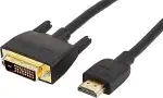 Amazon Basics HDMI-A-auf-DVI-Adapterkabel, bidirektional, 1080P, vergoldet, 0.9 m, 10 Stück, Schwarz