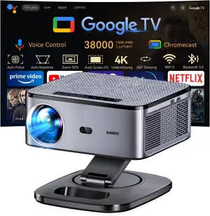 Beamer 4K【1500 ANSI & Google TV/Autofokus】 Full HD 1080P 38000 Lumen XIWBSY Smar