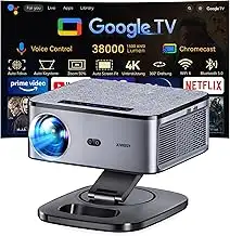 Beamer 4K【1500 ANSI & Google TV/Autofokus】 Full HD 1080P 38000 Lumen XIWBSY Smart Beamer mit WiFi...