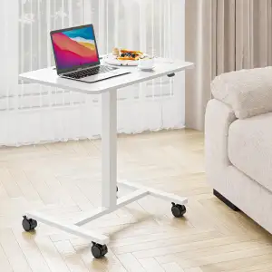 Dripex Computertisch höhenverstellbar mit Rollen, Schreibtisch klein, mobiler St