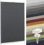 SchattenFreude Thermo-Waben-Plissee nach Maß für Fenster & Tür | Zum Anschrauben in der Glasleist...