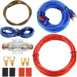 Kfz Verstärker Kabelsatz Anschluss Set 10GA Subwoofer Kabel Set 1500w Endstufe Kabel Set Auto Verstärker Kabel Car Audio Wire 4,5 m für Car Audio Endstufen