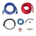Caliber Subwoofer Auto Verstärker Kabel - Endstufe Kabelsatz - 1000 Watt - 15mm2 Kabel - Set von 4 Kabeln - 5 Meter - Autozubehör - CPK15D - Komplettes Car HiFi Kabelset