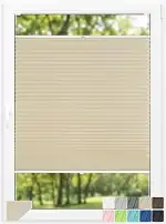 Birrke® Thermo Plissee mit Bohren - Fenster Plissee nach Maß Breite: 25–160 cm, Höhe: 50–149 cm -...